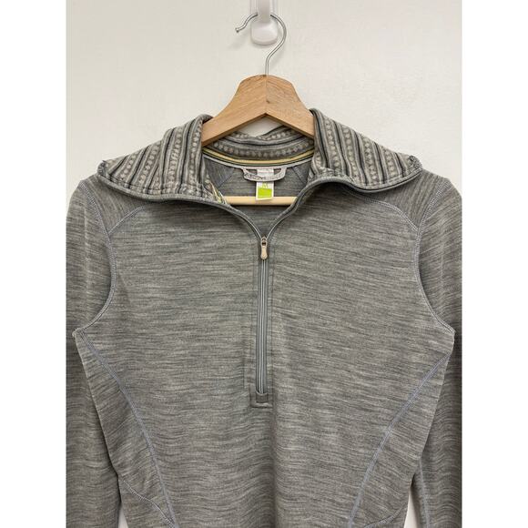 Smartwool Thermal Merino Wool Half-Zip Base Layer Thumbholes Hiking Outdoors Med - Picture 4 of 13